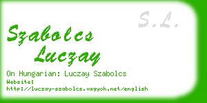 szabolcs luczay business card